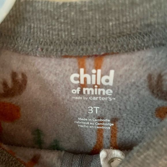 Carter's Christmas Holiday Toddler Micro fleece Blanket Sleeper Pajama - Picture 5 of 10